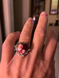 Heart kingman turquoise ring