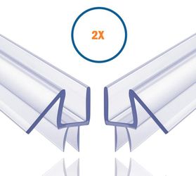 2-Pack Frameless Shower Door Bottom Seal Strip-Glass Door Seal Sweep(3/8” x 39”) STILL Available