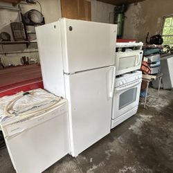 Fridge. Microwave. Oven. Dishwasher