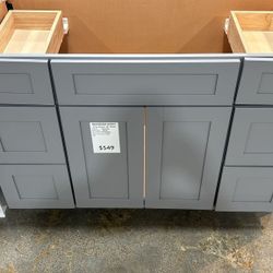 48” Grey Shaker bathroom Vanity
