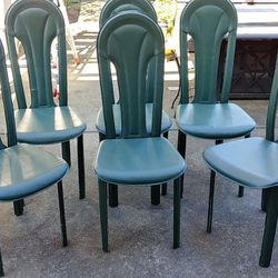Leather dinning chairs (set of 6)