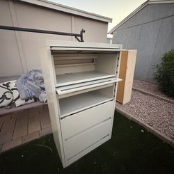 Silver File Cabinet