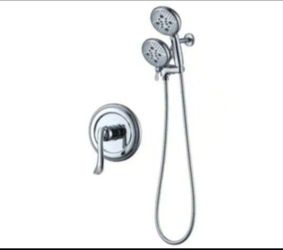 ELLO&ALLO Single-Handle 24-Spray Shower Faucet and Handheld Shower System with 5 in. Shower Head in Chrome (Valve Included)