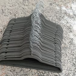 Grey Velvet Clothes Hangers (50pk)