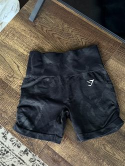 Gymshark Camo Workout Shorts | Black & Gray