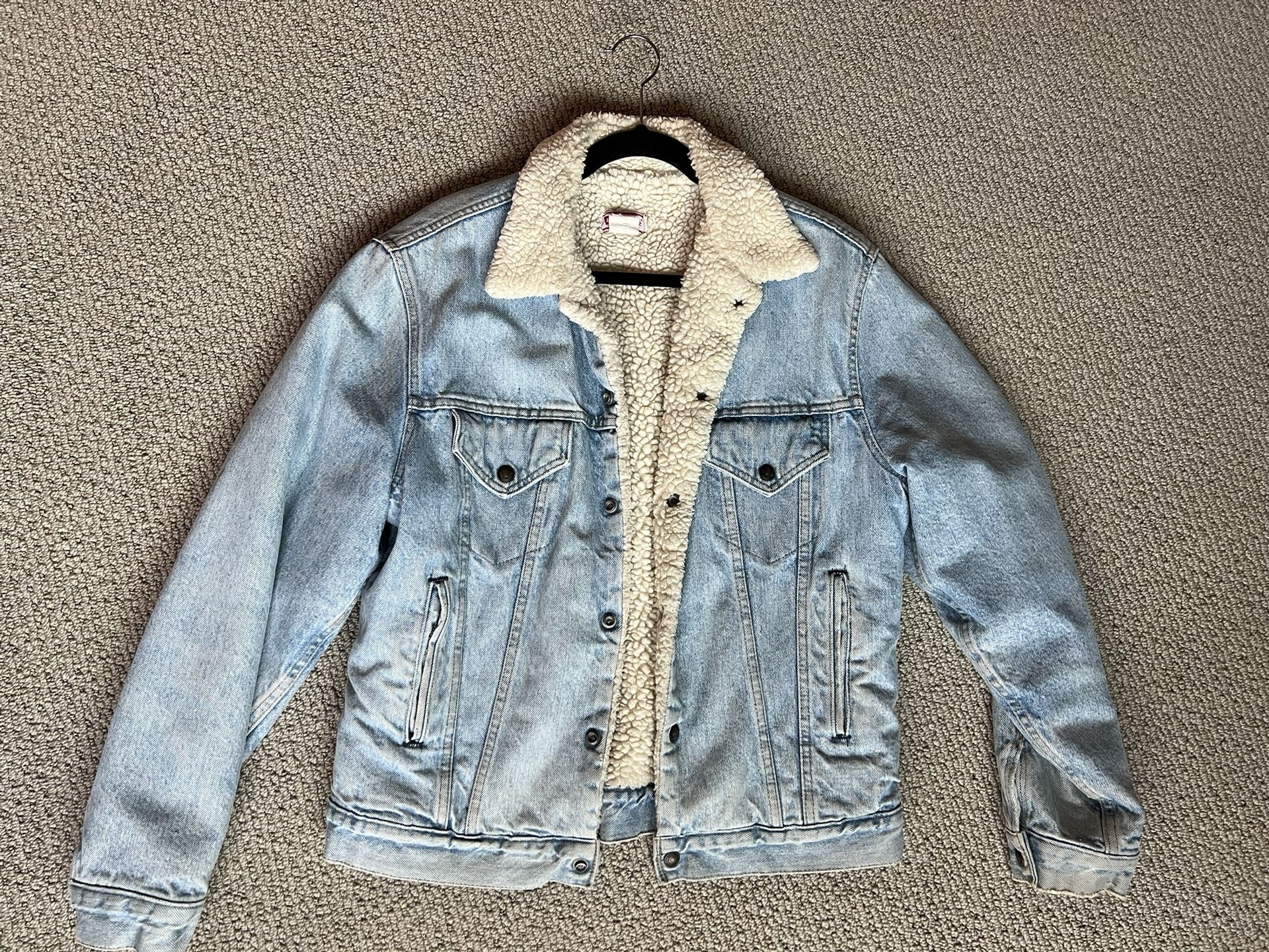 Levi’s Sherpa Jean Jacket Orange Tab
