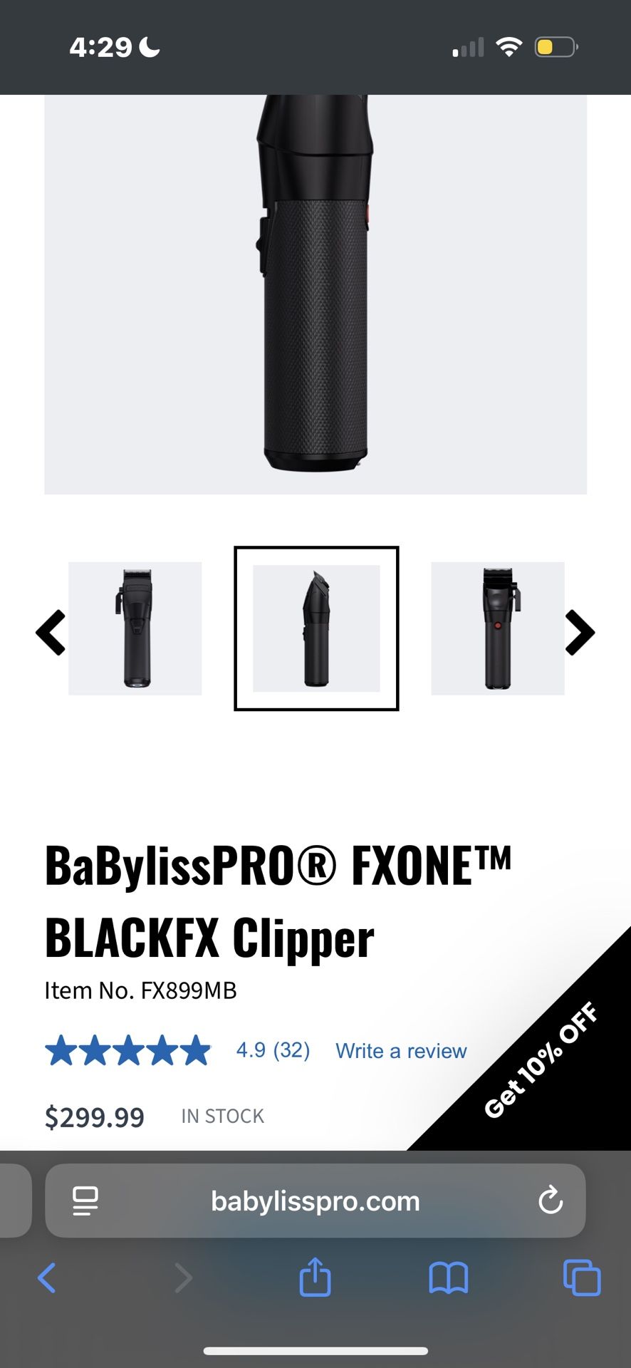 BaBylissPRO® FXONET™ BLACKFX Clipper