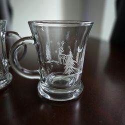 Winter Glass Mugs - S/4