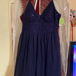 Dark Blue Sparkly Dress