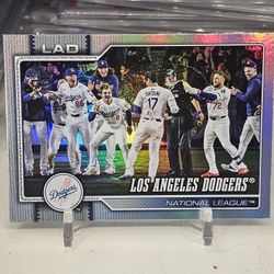 Dodgers Team Photo! Shohei Ohtani Walkoff Topps Rainbow Foil