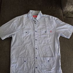Supreme Plaid Button Up Shirt Size Small