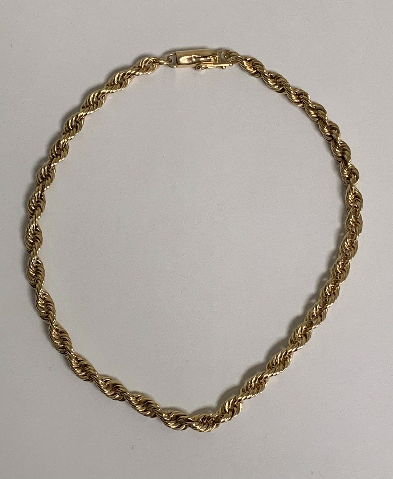 10" Gold rope bracelet #29668
