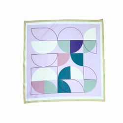 Abstract Geometric Mid-Century Square Scarf 48x48cm | Custom Bandana NWOT