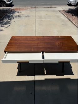 Modern Wood Desk With Drawers