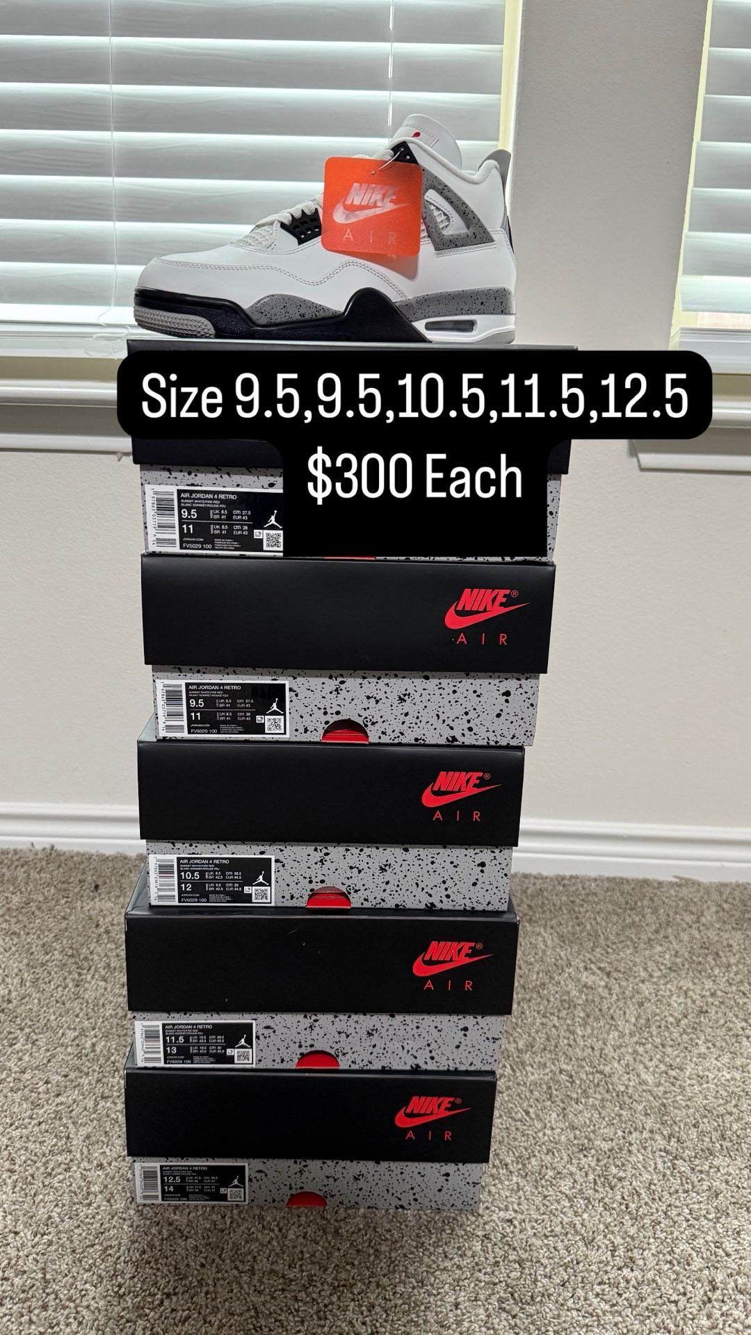 Jordan 4 White cements 2025