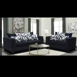 Black Sofa And Loveseat On sale 