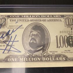 Million Dollar Man Ted Dibiase Signed Dollar Bill
