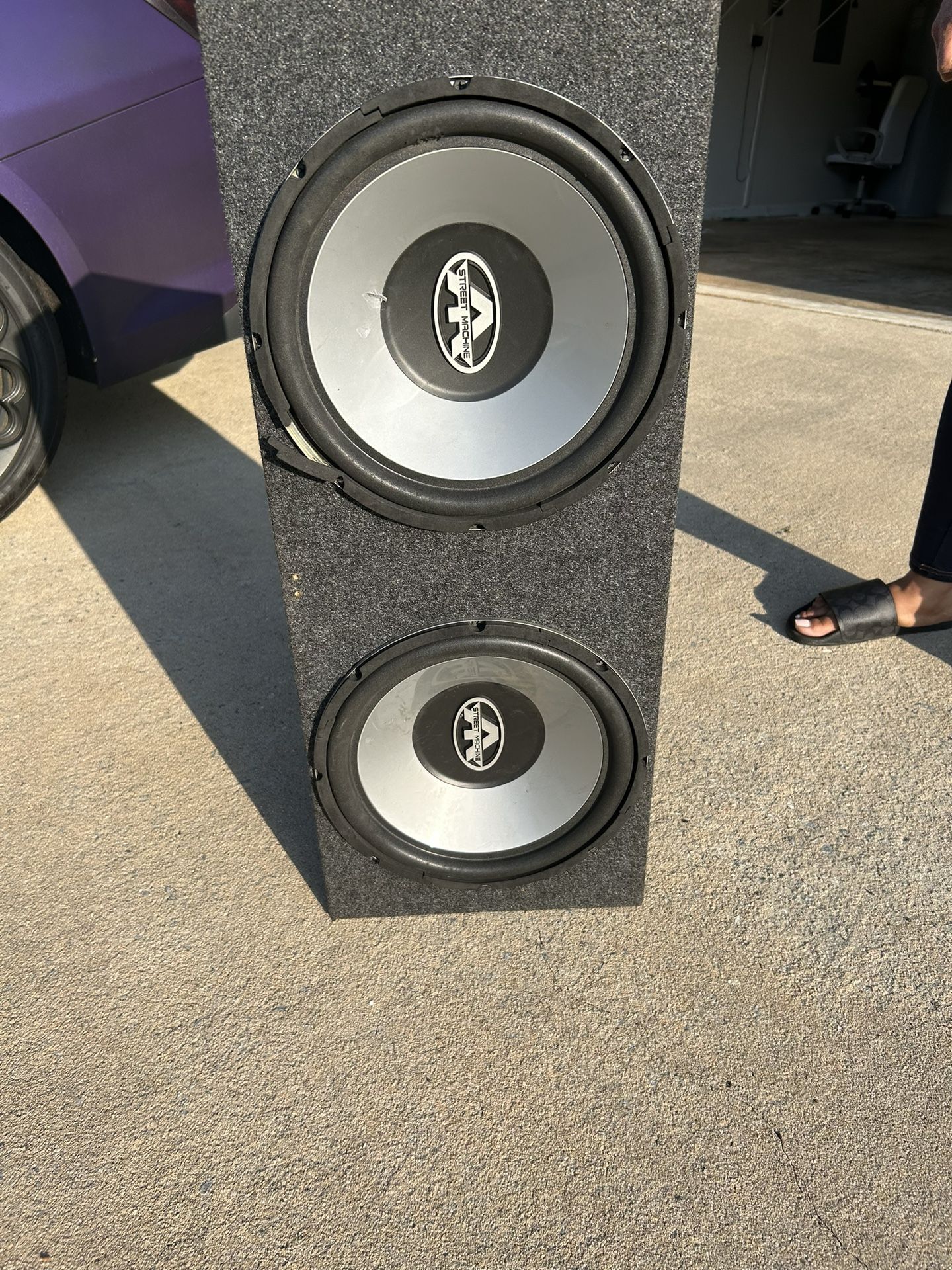 Audio tek street machine 12" speakers and box