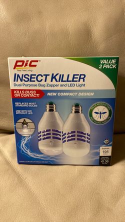 PIC Insect Killer Bug Zapper LED Bulbs 2-Pack