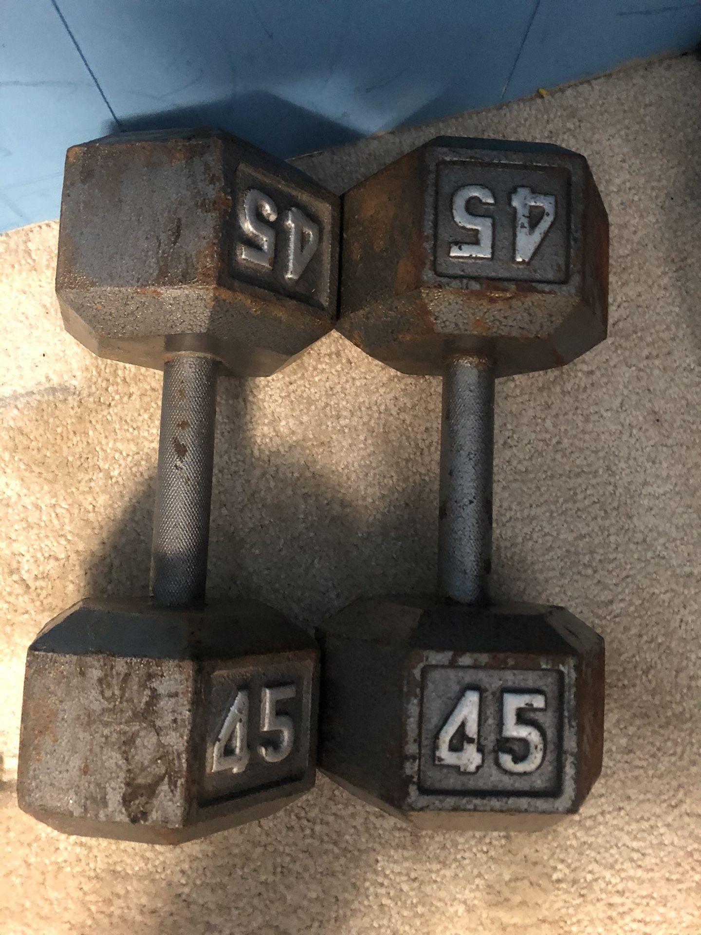 Dumbbells weights set 45lbs ( 90lbs total)