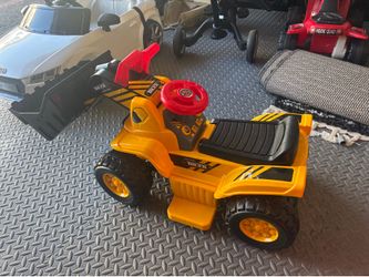 Kids Toy Excavator Digger Toddler Ride On Truck Scooter with Sound & Seat Storage