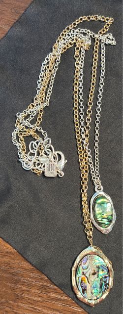 Robert Lee Morris RLM SoHo Abalone Shell Layered Pendant Necklace