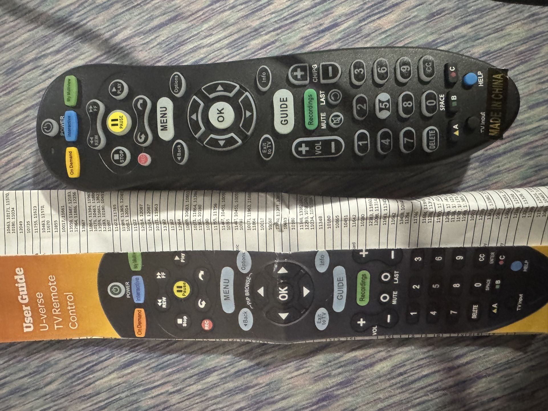 2 U-verse Tv Remote