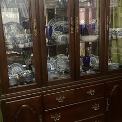 Cabinet with china