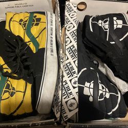 Worn Mens Size 13 Vans Sk8 Hi SL Supreme Public Enemy