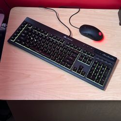 RGB Gaming keyboard and mouse Corsair k55 and cyberpower 