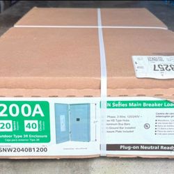 Siemens SN 200 -Amp 20 -Spaces 40 -Circuit Outdoor Main Breaker Plug-On Neutral Load Center