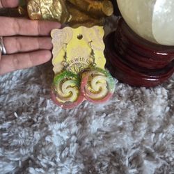 Handmade kidcore swirl resin Earrings