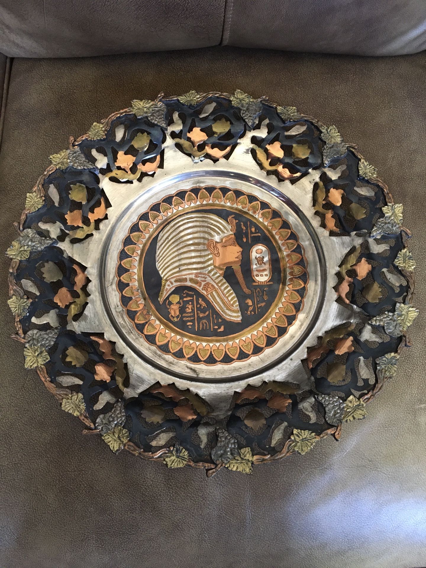 King Tut & Cleopatra Decorative Plates Trays