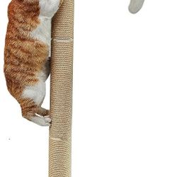 Cat Window Hammock with Scratching Posts,Indoor Cats Window Bed,46" Cat Climbing Tree Mounted with Suction Cups for Perching,Playing and Watching Bird