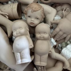 Porcelain Doll Pieces ( Arms Legs, Heads Torso) 