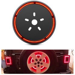 Nilight Spare Tire Brake Light Wheel Light 3rd Third Brake Light Rear lights for Wrangler 2007-2018 JK JKU YJ TJ Red Light