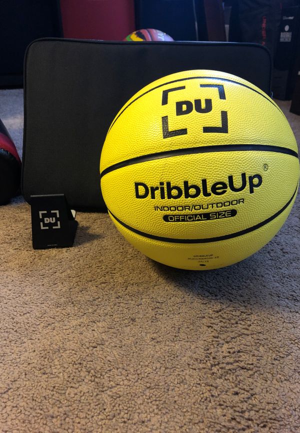 Dribble up basketball (official size) with device holder for Sale in Groesbeck, OH OfferUp