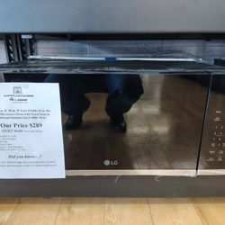 LG 1.3 Cu. Ft. 30 in. Low Profile Over the Range Microwave Oven W/  EasyClean In PrintProof Stainless Steel 1,000-Watt