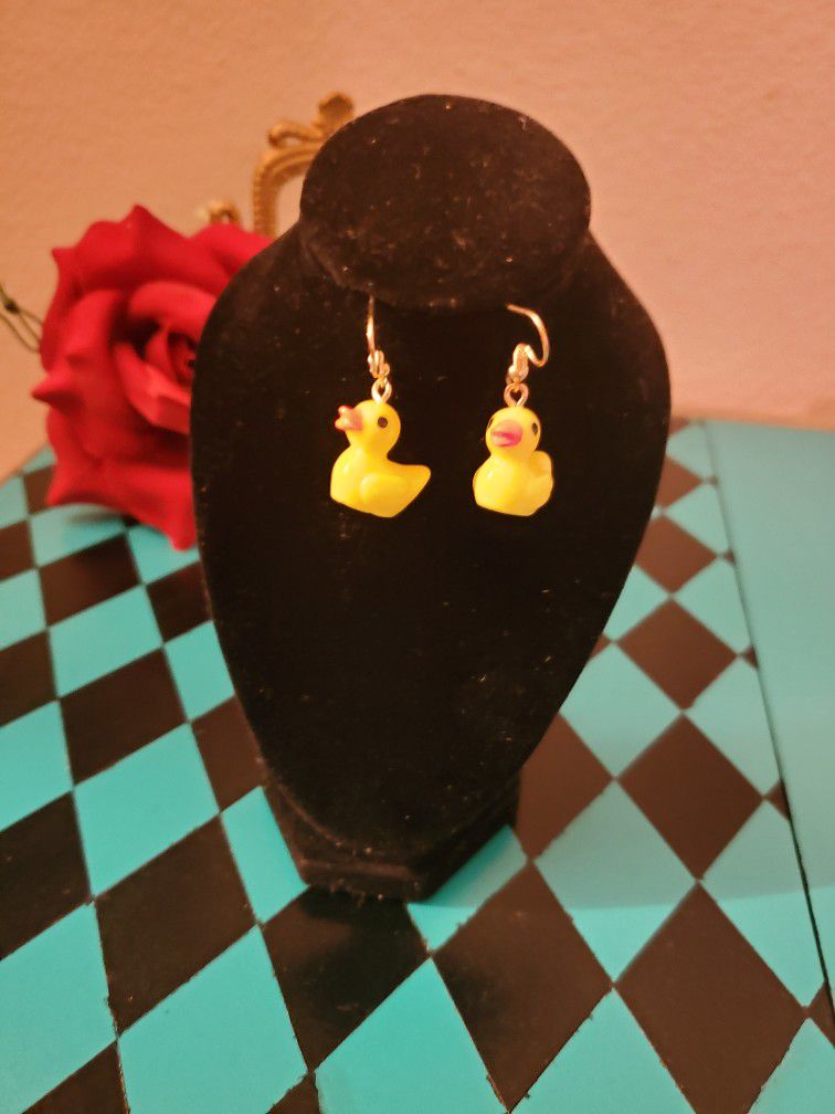 3D Rubber Ducky Earrings