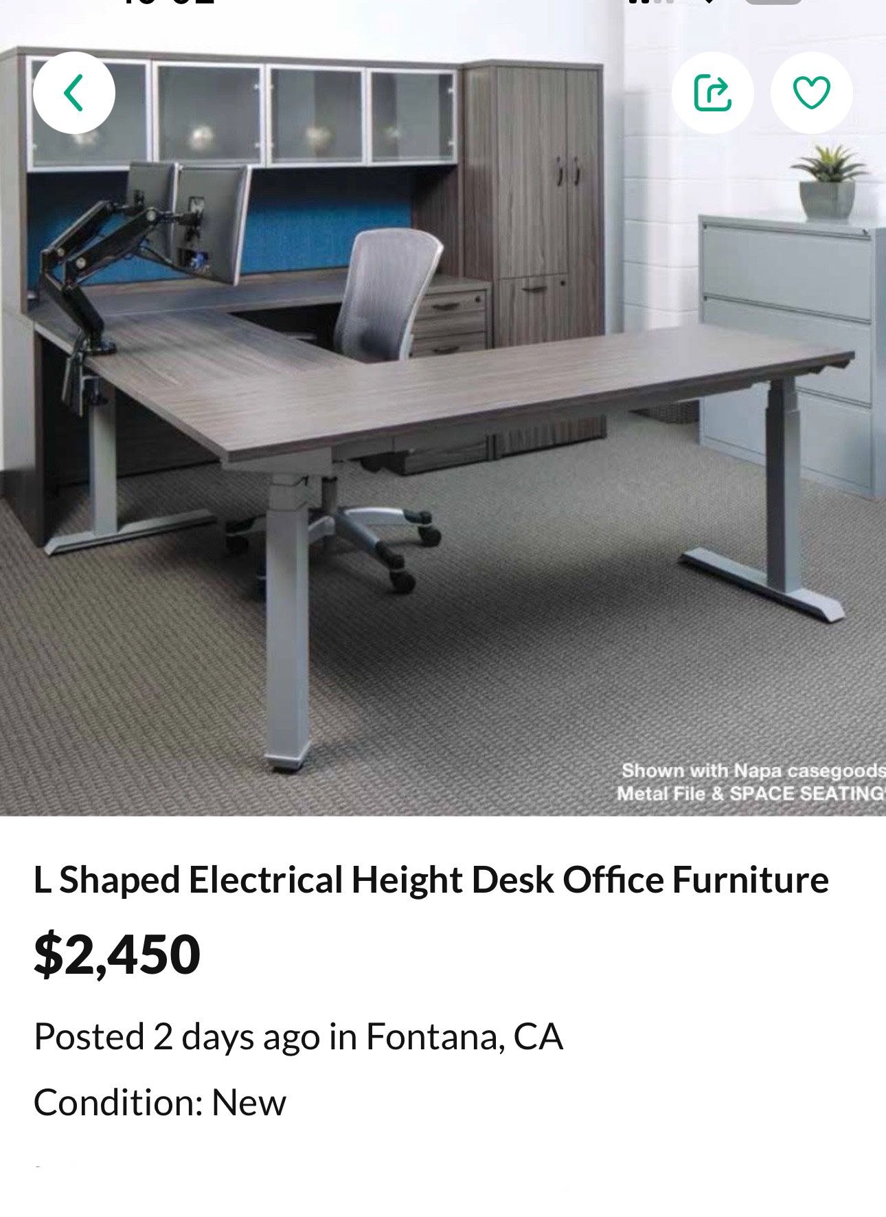 L Shaped Electrical Height Desk With Hutch And Shelf