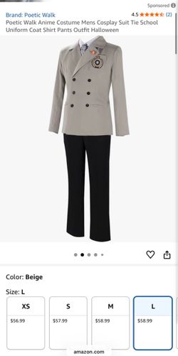 Poetic walk anime  men costume