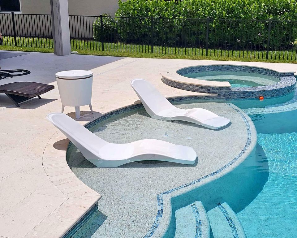 Swimming Pool Lounge Chairs Luxury Design 100% Fiberglass!