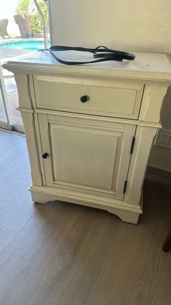 Door Nightstand With Extended Try And A Power Supply