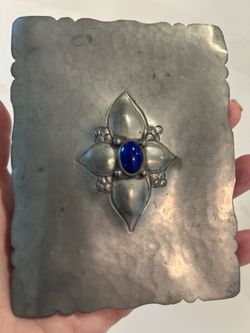 Authentic Antique Danish Humidor Pewter Box