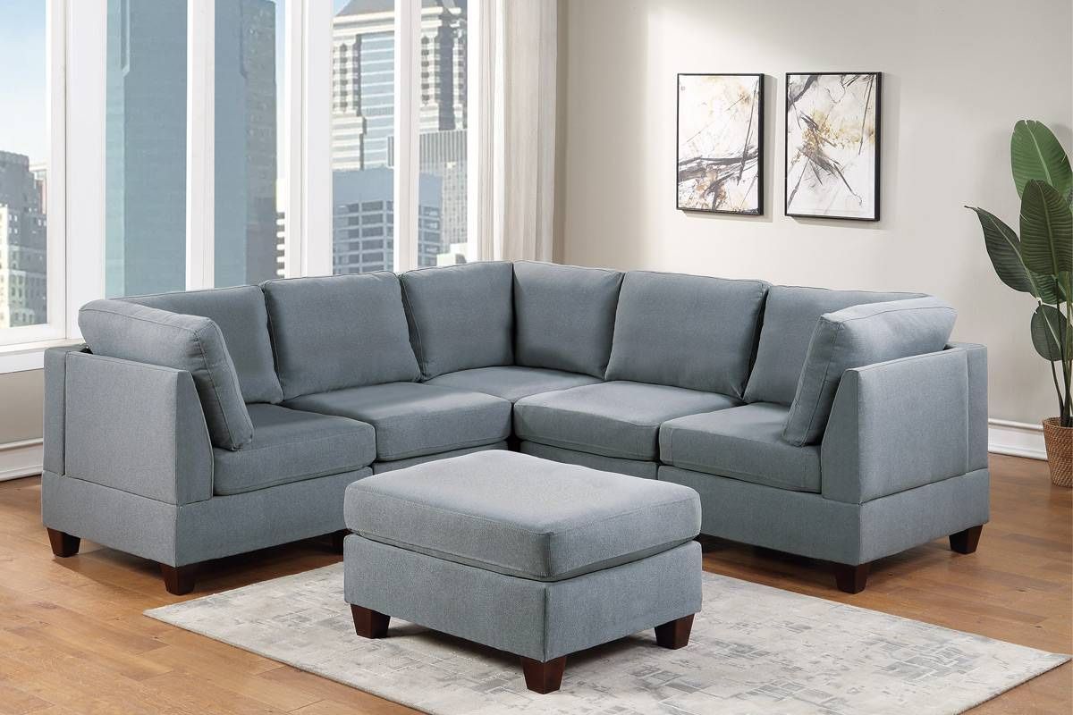 Brand New Large Size Corner Sectional In Light Dolphin Grey Gray Financing Available