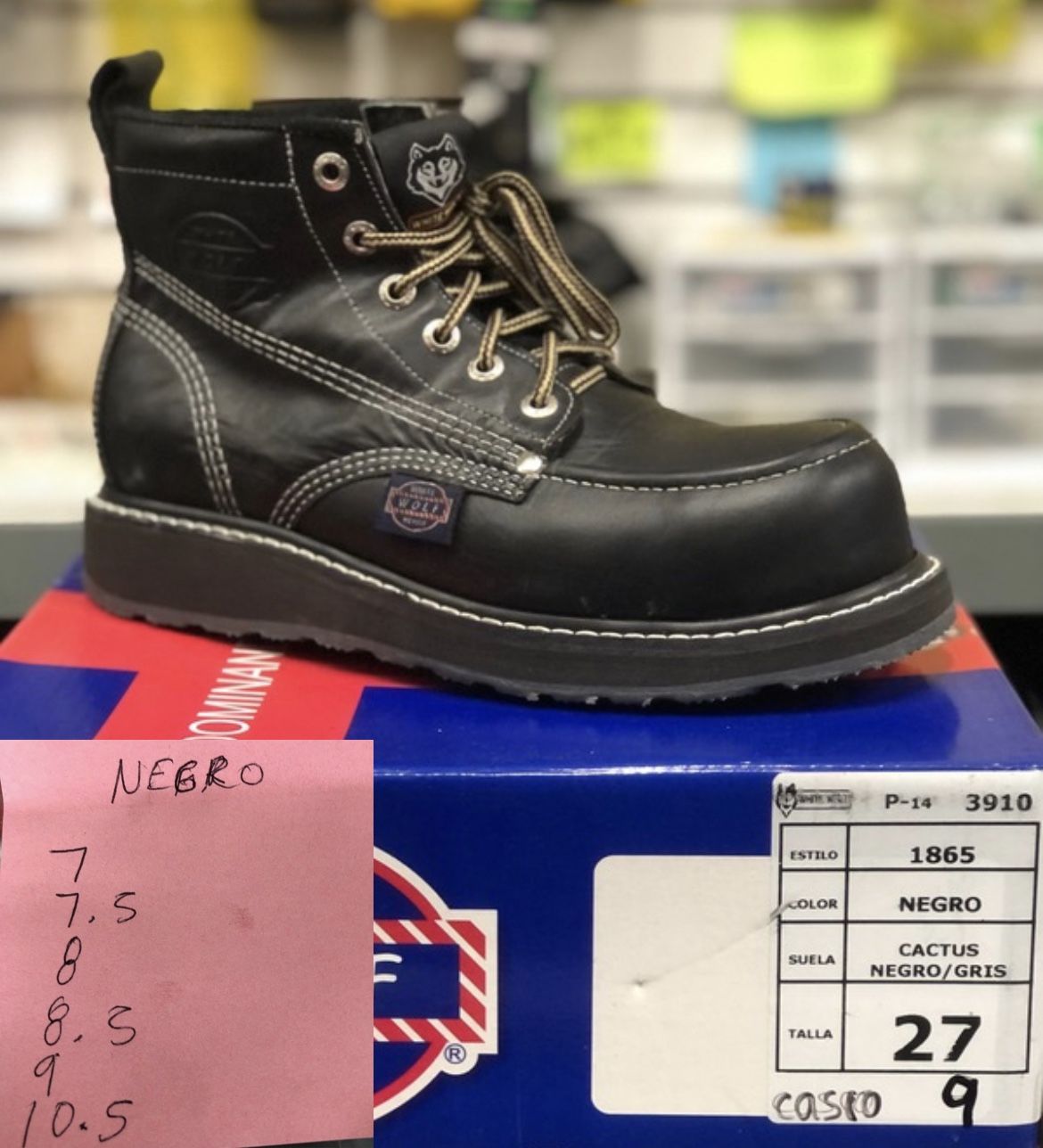Leather Work Boots With Steel Toe
