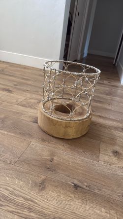 Wooden Candle Holder/ Vase 