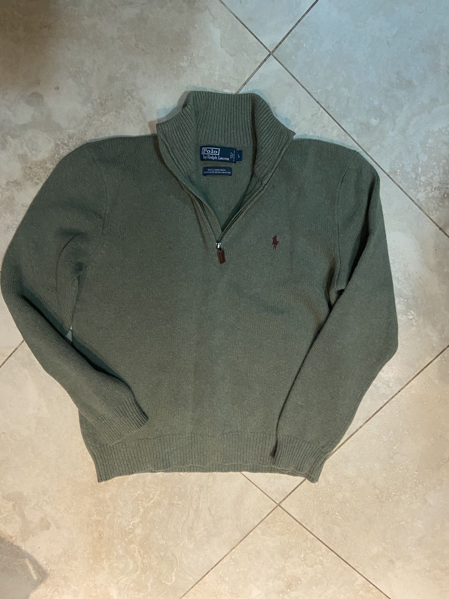 Polo Ralph Lauren 100% Lambs wool Zip-up Sweater for Sale in Brooklyn, NY -  OfferUp