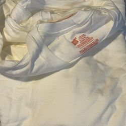 4 New Men’s White Short Sleeve Undershirts. East Orange 