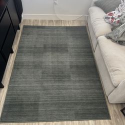 Tumble Olive Washable Rug 5x7